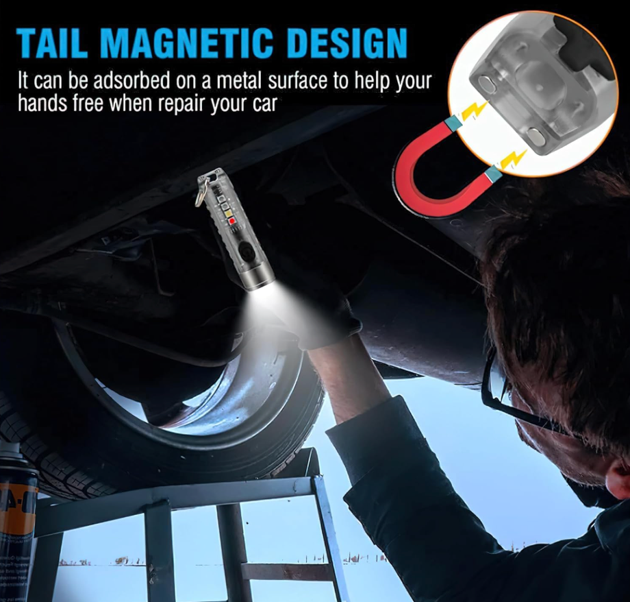 Mini Rechargeable Pocket Flashlight Keychain