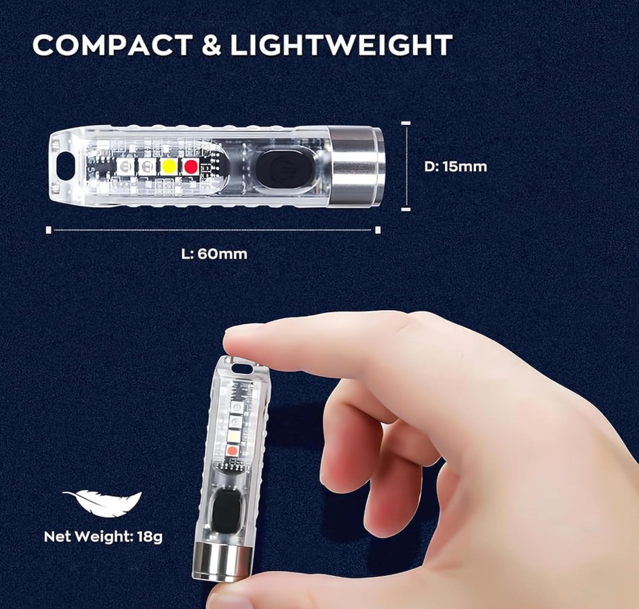 Mini Rechargeable Pocket Flashlight Keychain