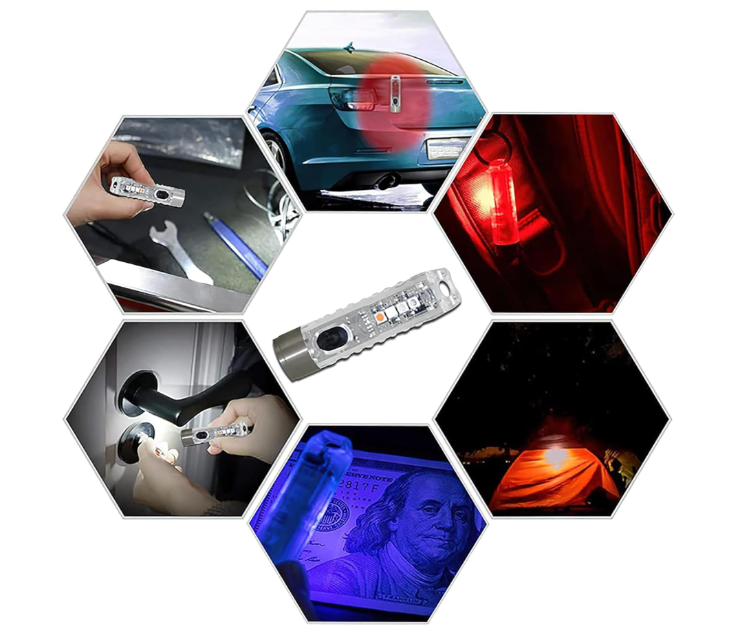 Mini Rechargeable Pocket Flashlight Keychain