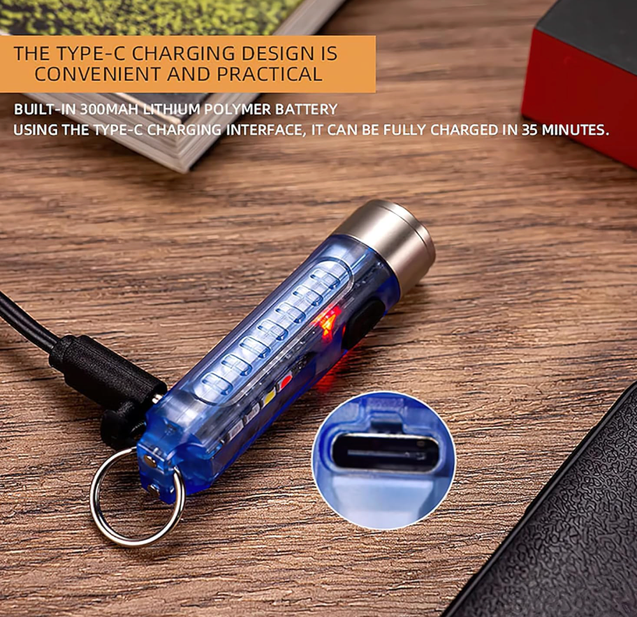 Mini Rechargeable Pocket Flashlight Keychain