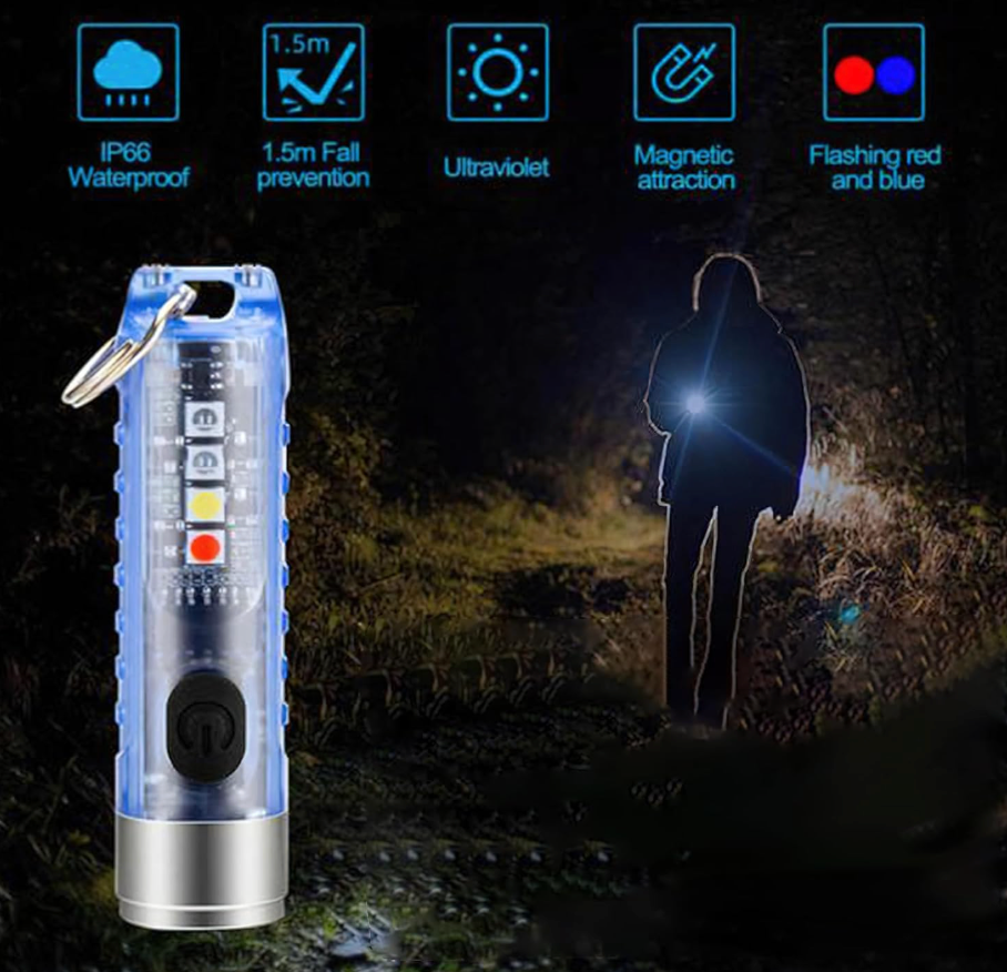 Mini Rechargeable Pocket Flashlight Keychain